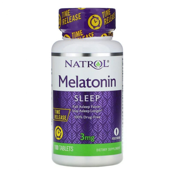 Мелатонин 3 мг Natrol Melatonin 3 mg 100 таблеток купить в Украине
