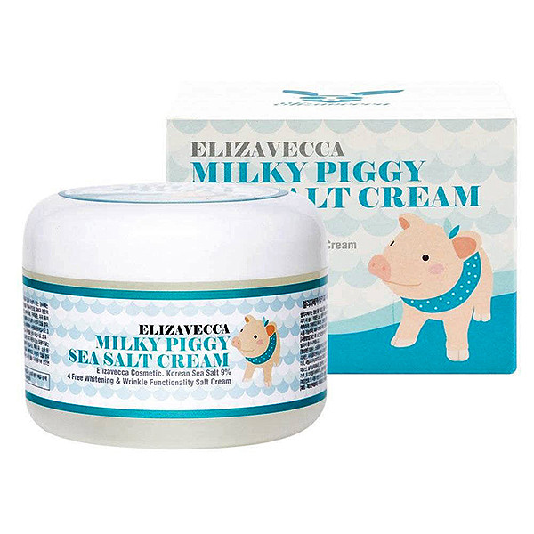 Антивозрастной крем для лица с коллагеном и морской солью Elizavecca Milky Piggy Sea Salt Cream 100 мл купить в Украине 2