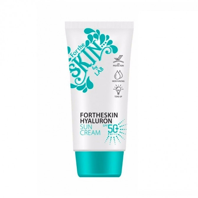 Зволожуючий сонцезахисний крем з гіалуроновою кислотою Fortheskin Hyaluron Sun Cream SPF50+/PA+++ 70 мл купити в Україні 2