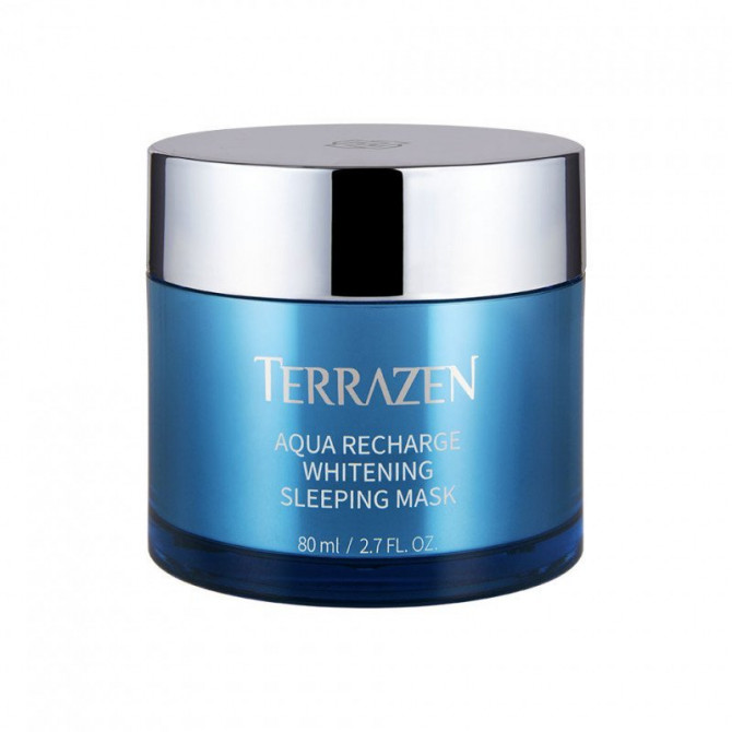 Інтенсивно зволожуюча нічна маска з ефектом освітлення, Terrazen, Aqua Recharge Whitening Sleeping Mask, 80 мл купити в Україні Інтенсивно зволожуюча нічна маска з ефектом освітлення, Terrazen, Aqua Recharge Whitening Sleeping Mask, 80 мл купити в Україні