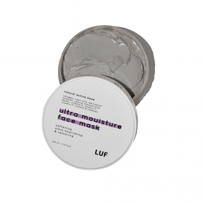 Питательная маска с коллагеном муцином улитки и аминокислотами LUF Ultra Mouisture Face Mask 100 мл купить в Украине
