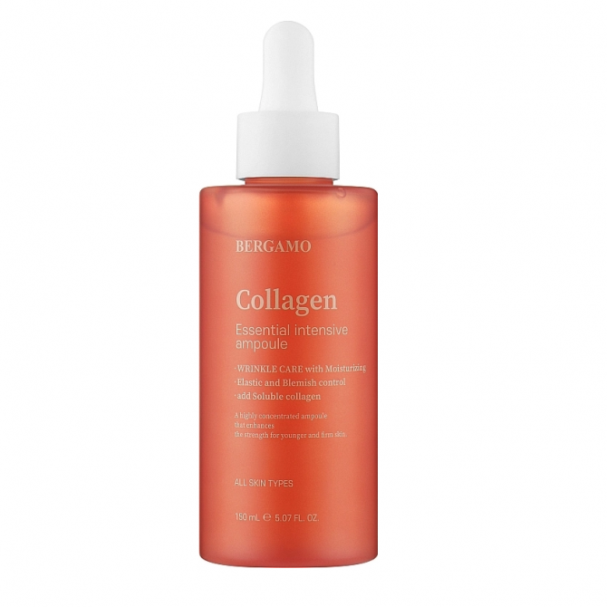 Омолоджувальна сироватка для обличчя з колагеном BERGAMO Essential Intensive Ampoule Collagen 150 мл купити в Україні 2