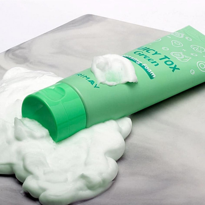 Зволожуюча пінка з авокадо TRIMAY Juicy Tox Green Cleansing Foam 120 мл купити в Україні 2