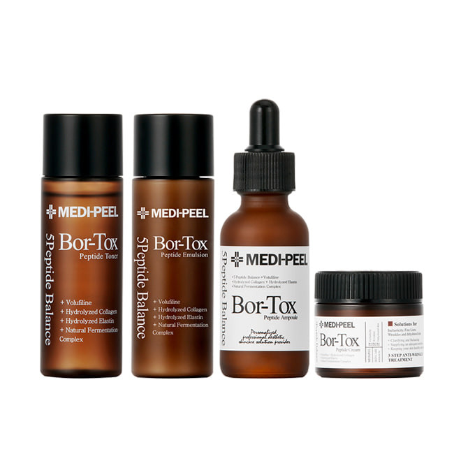 Лифтинг-набор с эффектом ботокса (тонер эмульсия сыворотка крем) MEDI-PEEL Bor-Tox 5 Peptide Multi Care Kit купить в Украине 4
