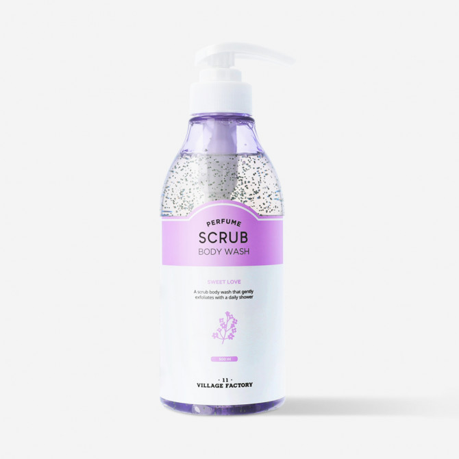 Парфюмированный гель-скраб для тела с цветами и цитрусом, Village 11 Factory, Perfume Scrub Body Wash, Sweet Love, 500 мл купить в Украине Парфюмированный гель-скраб для тела с цветами и цитрусом, Village 11 Factory, Perfume Scrub Body Wash, Sweet Love, 500 мл купить в Украине