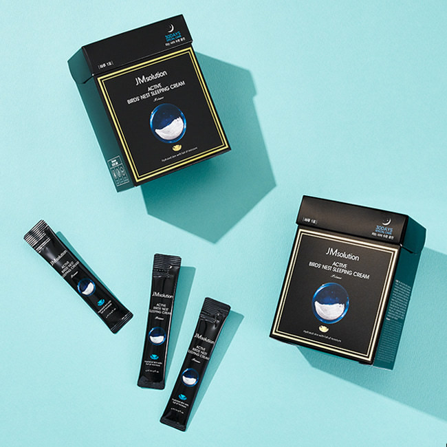 Омолоджуюча нічна маска з екстрактом гнізда ластівки JM Solution Active Bird's Nest Sleeping Cream 4 мл купити в Україні 4