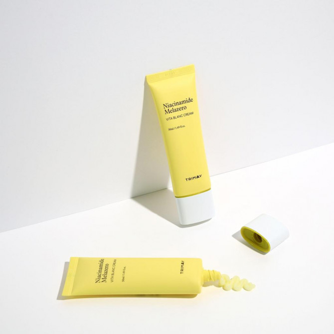 Крем що освітлює з ніацинамідом і вітамінним комплексом Trimay Niacinamide Melazero Vita Blanc Cream 50 мл купити в Україні 3