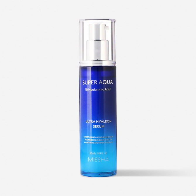 Интенсивно увлажняющая сыворотка с гиалуроновой кислотой MISSHA Super Aqua Ultra Hyalron Serum 50 мл купить в Украине 2
