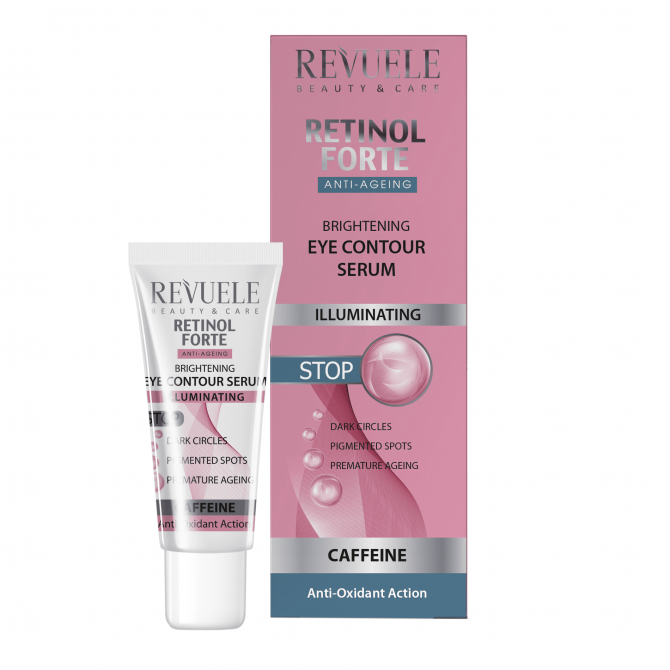 Сироватка з ретинолом для шкіри навколо очей Revuele Retinol Forte Brightening Eye Contour Serum 25 мл купити в Україні