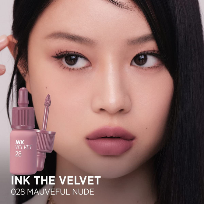 Матовый тинт для губ Peripera New Ink The Velvet #028 Mauvveful Nude купить в Украине 3