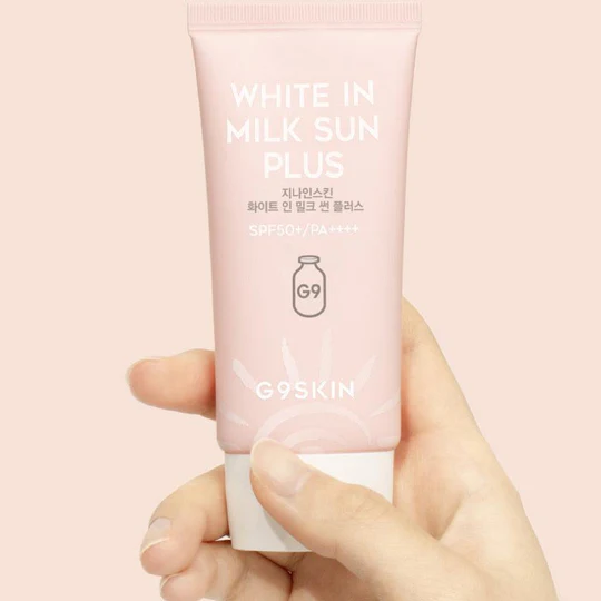 Легкий сонцезахисний крем що омолоджує G9SKIN White In Milk Sun Plus SPF50+/PA++++ 40 мл купити в Україні 4