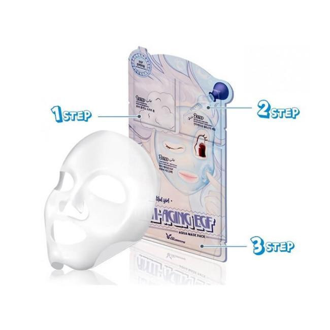 Антивозрастная трехступенчатая маска Elizavecca Anti-Aging EGF Aqua Mask Pack купить в Украине 2