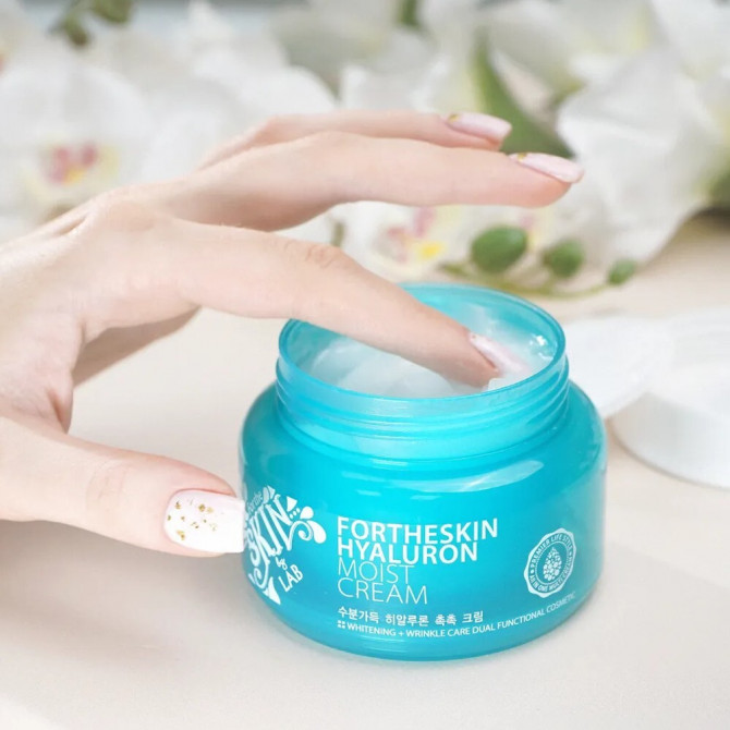 Увлажняющий крем для лица с гиалуроновой кислотой Fortheskin Hyaluron Moist Cream 100 мл купить в Украине 3