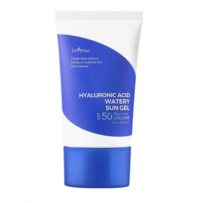 Зволожуючий сонцезахисний гель з гіалуроновою кислотою ISNTREE Hyaluronic Acid Watery Sun Ge SPF50l 50 мл купити в Україні