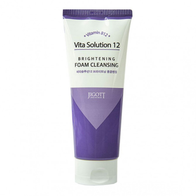 Пінка для вмивання що освітлює JIGOTT Vita Solution 12 Brightening Foam Cleansing 180 мл купити в Україні