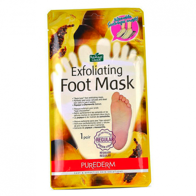 Отшелушивающая маска для ног, PUREDERM, Exfoliating Foot Mask купить в Украине Отшелушивающая маска для ног, PUREDERM, Exfoliating Foot Mask купить в Украине