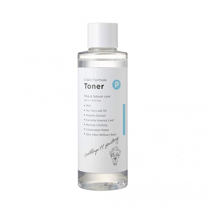 Очищуючий тонер з мінеральною водою і маслом чайного дерева Village 11 Factory P Skin Formula Toner 250 мл купити в Україні