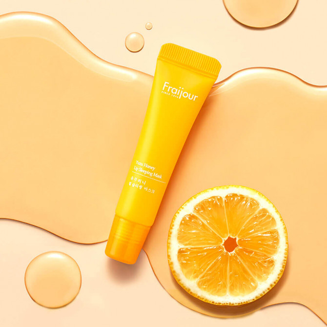 Нічна живильна маска для губ з медом та юдзу Fraijour Yuzu Honey Lip Sleeping Mask 12 г купити в Україні 2