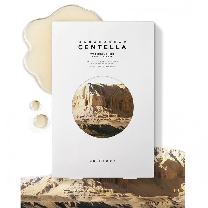 Тканинна маска що відновлює та зволожує з екстрактом центели SKIN1004 Madagascar Centella Watergel Sheet Ampoule Mask купити в Україні 2