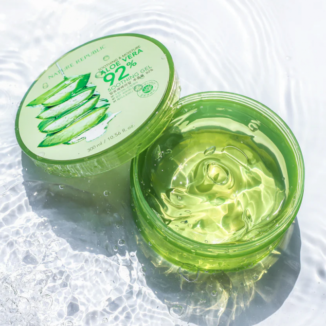 Смягчающий и увлажняющий гель для лица и тела с алоэ Nature Republic Soothing & Moisture Aloe Vera 92% Soothing Gel 300 мл купить в Украине 2