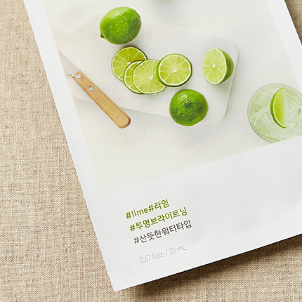 Тканинна маска для обличчя з лаймом освітлююча Innisfree My Real Squeeze Mask Lime купити в Україні 3