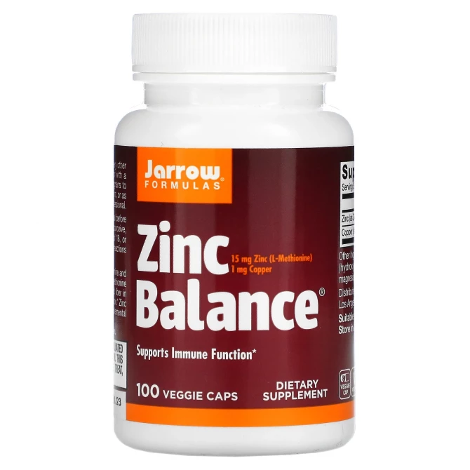 Цинк Jarrow Formulas Zinc Balance 100 вегетаріанських капсул купити в Україні