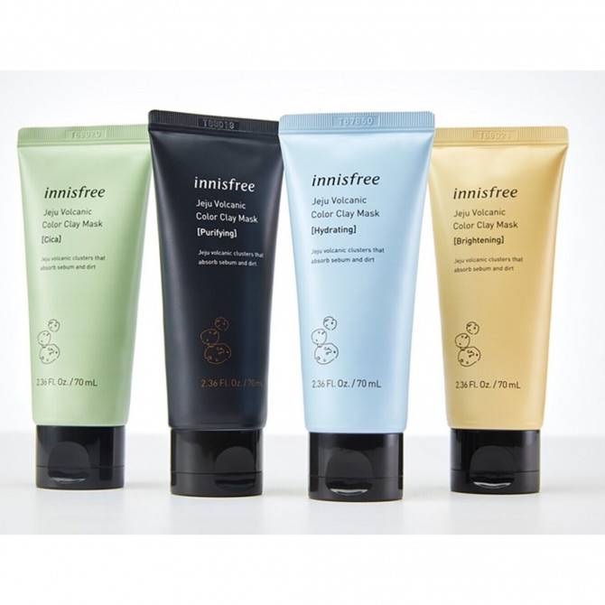 Маска для лица с вулканическим пеплом увлажняющая Innisfree Jeju Volcanic Color Clay Mask Hydrating 70 мл купити в Україні 2