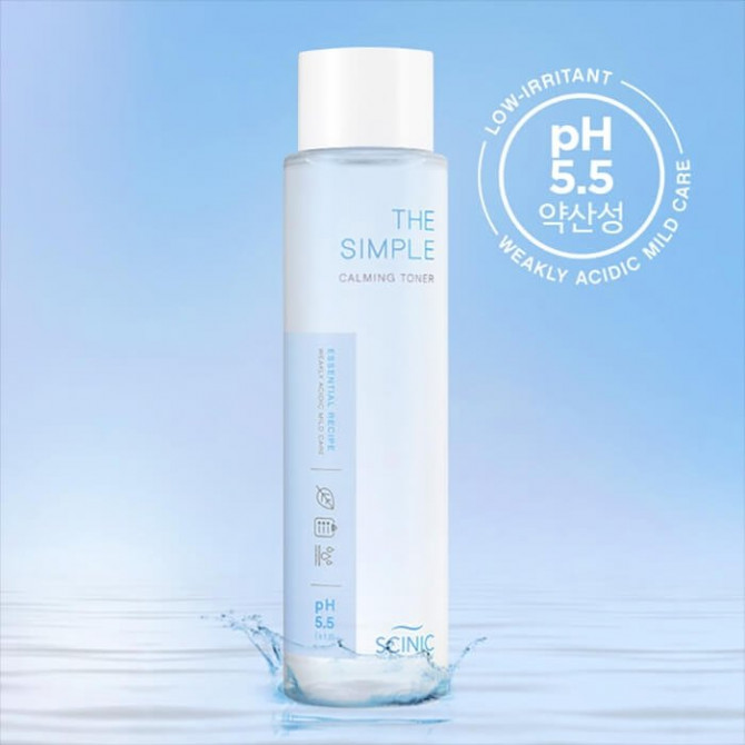 Слабокислотний заспокійливий тонер Scinic The Simple Calming Toner 145 мл купити в Україні 2