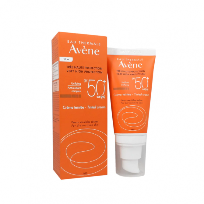 Тональний сонцезахисний крем для чутливої ​​шкіри Avene Solaires Haute Protection Tinted Creme SPF50 50 мл купити в Україні 2