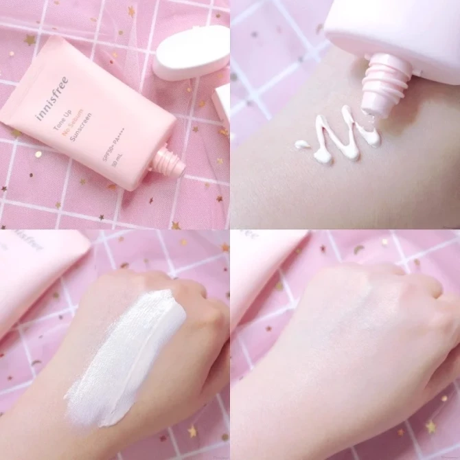 Матуючий і вирівнюючий тон сонцезахисний крем Innisfree Tone Up No Sebum Sunscreen SPF50 PA ++++ 50 мл купити в Україні 5