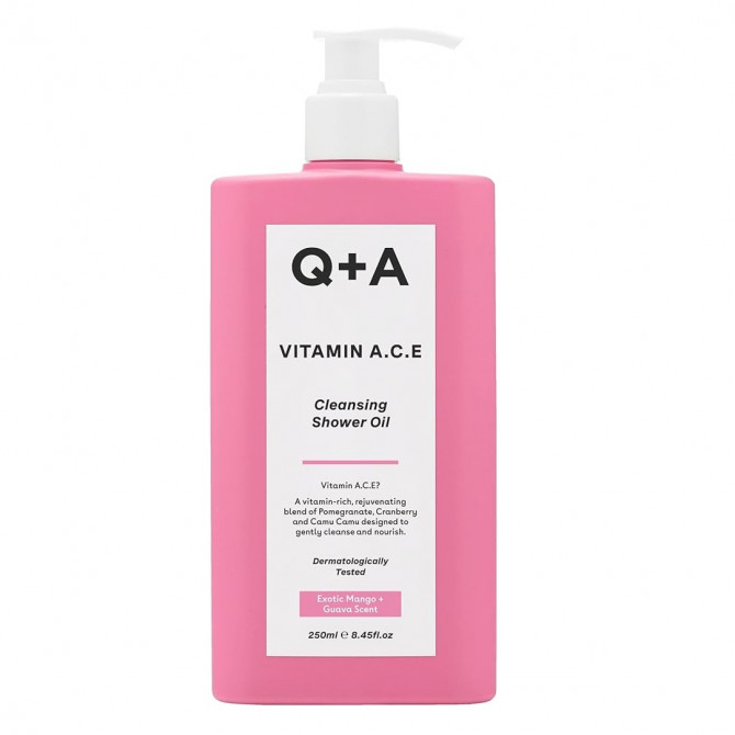 Витаминизированное масло для душа Q+A Vitamin A.C.E Cleansing Shower Oil 250 мл купить в Украине