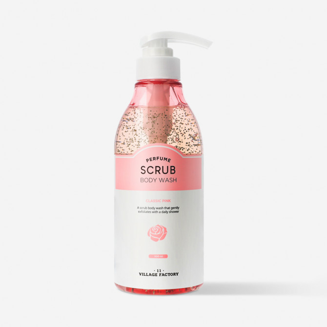 Парфюмированный гель-скраб для тела с экстрактом дамасской розы, Village 11 Factory, Perfume Scrub Body Wash, Classic Pink, 500 мл купить в Украине Парфюмированный гель-скраб для тела с экстрактом дамасской розы, Village 11 Factory, Perfume Scrub Body Wash, Classic Pink, 500 мл купить в Украине