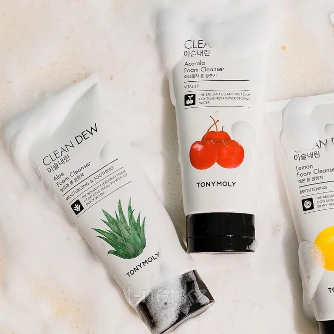 Пінка для вмивання з ацеролою TONYMOLY Clean Dew Foam Cleanser Acerola 180 мл купити в Україні 3