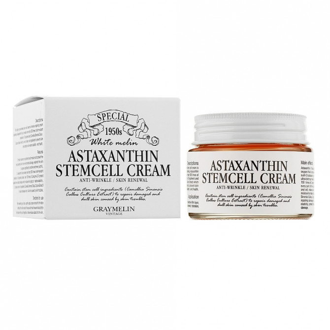 Антивозрастной гель-крем со стволовыми клетками Graymelin Astaxanthin Stemcell Cream 50 мл купить в Украине 2