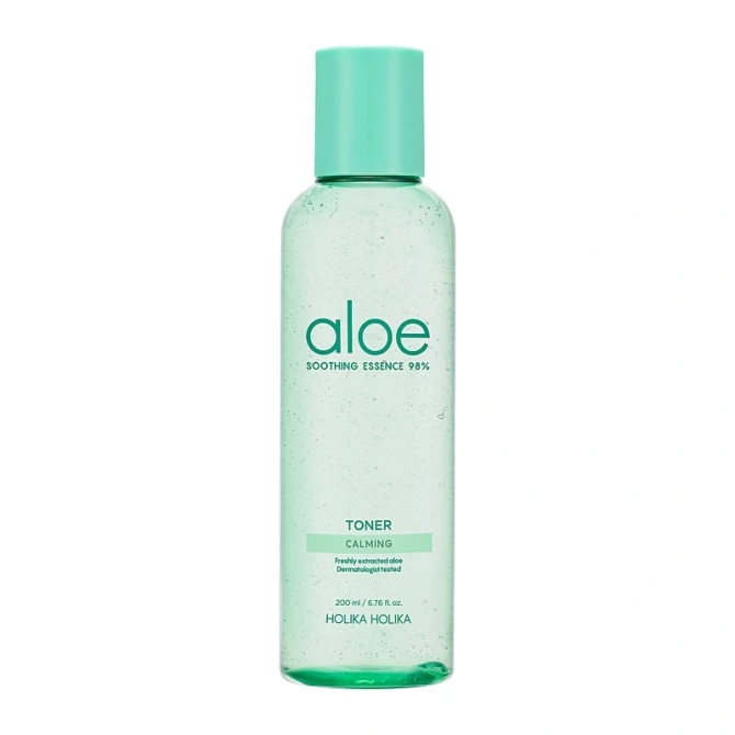 Восстанавливающий тонер с алоэ, Holika Holika, Aloe Soothing Essence 98%, 200 мл купить в Украине Восстанавливающий тонер с алоэ, Holika Holika, Aloe Soothing Essence 98%, 200 мл купить в Украине