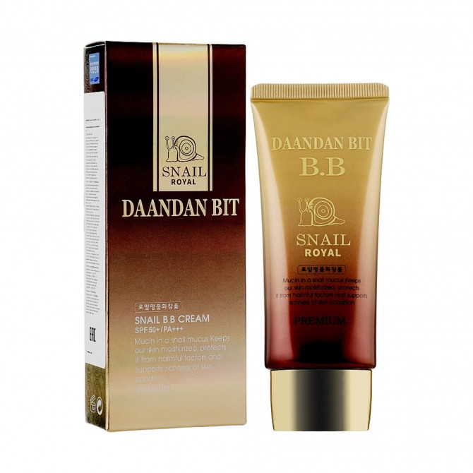 Тональный ВВ крем с муцином улитки Daandan Bit Snail BB Cream SPF 50+/PA+++ 50 мл купить в Украине