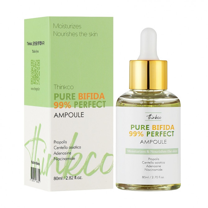 Зміцнююча сироватка з біфідобактеріями Thinkco Pure Bifida 99% Perfect Ampoule 80 мл купити в Україні