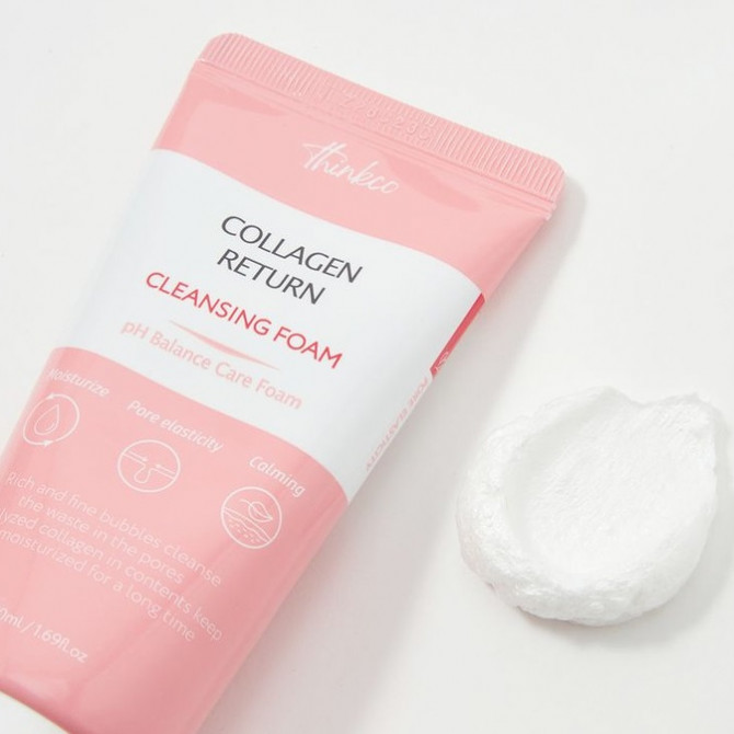 Пінка для вмивання з колагеном Thinkco Thinkco Thinkco Collagen Return Cleansing Foam 50 мл купити в Україні 2