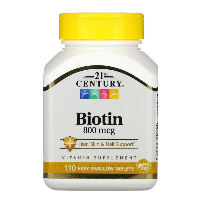 Биотин 21st Century Biotin 800 мкг 110 таблеток купить в Украине