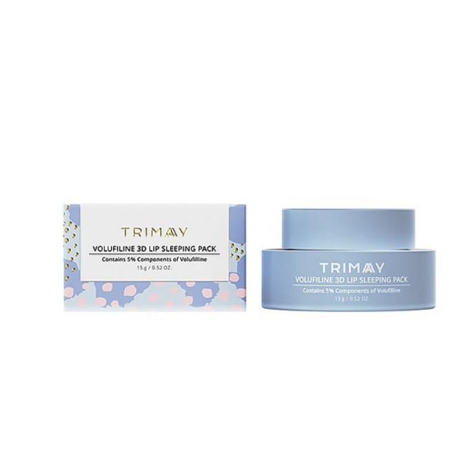 Нічна маска для губ на основі ягідних екстрактів TRIMAY Volufiline 3D Lip Sleeping Pack 15 г купити в Україні