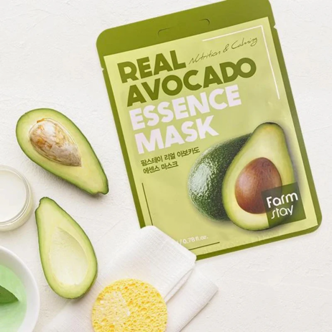 Тканинна маска з екстрактом авокадо FarmStay Real Avokado Essence Mask купити в Україні 3