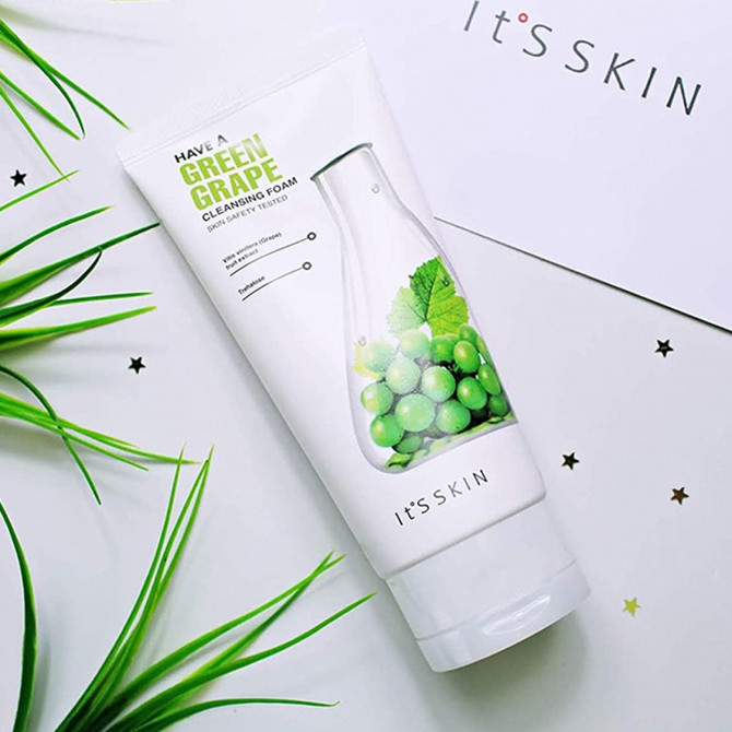 Пінка для вмивання із зеленим виноградом IT'S SKIN Have A Cleansing Foam Greengrape 150 мл купити в Україні 2
