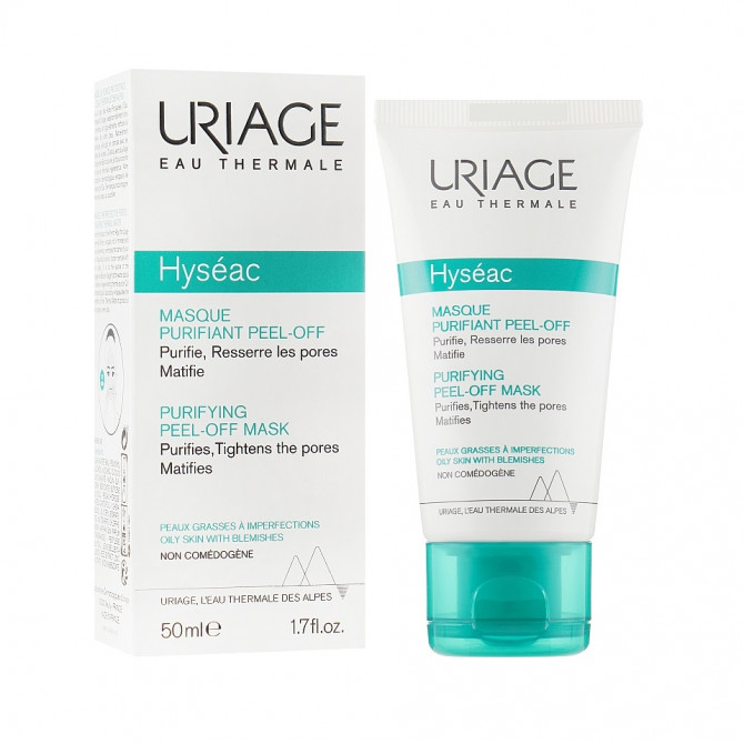Очищувальна маска-плівка для жирної та комбінованої шкіри URIAGE Hyséac Gentle Peel Off Mask 50 мл купити в Україні 2