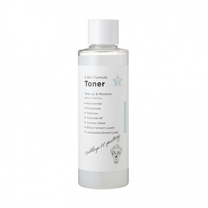 Осветляющий тонер с пробиотиком и бифидобактериями, Village 11 Factory, T Skin Formula Toner, 250 мл купить в Украине Осветляющий тонер с пробиотиком и бифидобактериями, Village 11 Factory, T Skin Formula Toner, 250 мл купить в Украине