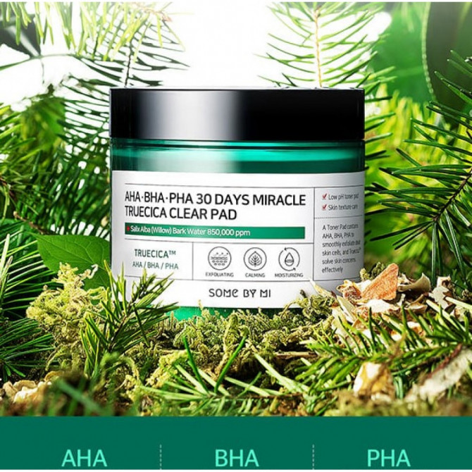 Очищающие пэды с кислотами SOMEBYMI AHA BHA PHA 30 Days Miracle Truesisa Clear Pad 70 пэдов купить в Украине 3