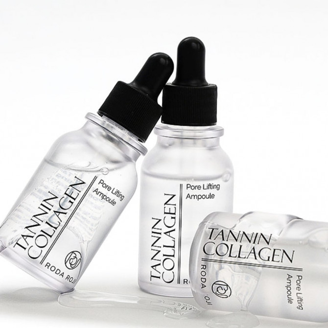Сироватка для звуження пір з колагеном та комплексом танінів Roda Roji Tannin Collagen Pore Lifting Ampoule 30 мл купити в Україні 3
