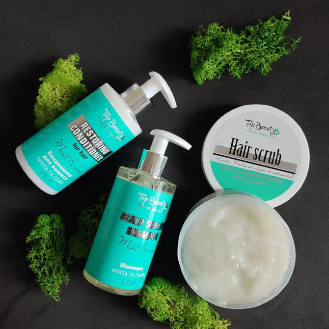 Скраб для кожи головы с ментолом Top Beauty Hair Scrab 250 мл купить в Украине 3