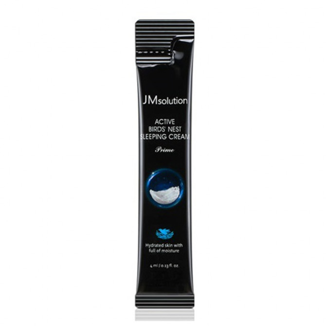 Омолоджуюча нічна маска з екстрактом гнізда ластівки JM Solution Active Bird's Nest Sleeping Cream 4 мл купити в Україні