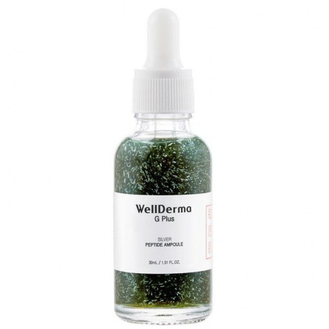 Омолаживающая сыворотка с серебром и пептидами, Wellderma, G Plus Silver Peptide Ampoule, 30 мл купить в Украине Омолаживающая сыворотка с серебром и пептидами, Wellderma, G Plus Silver Peptide Ampoule, 30 мл купить в Украине