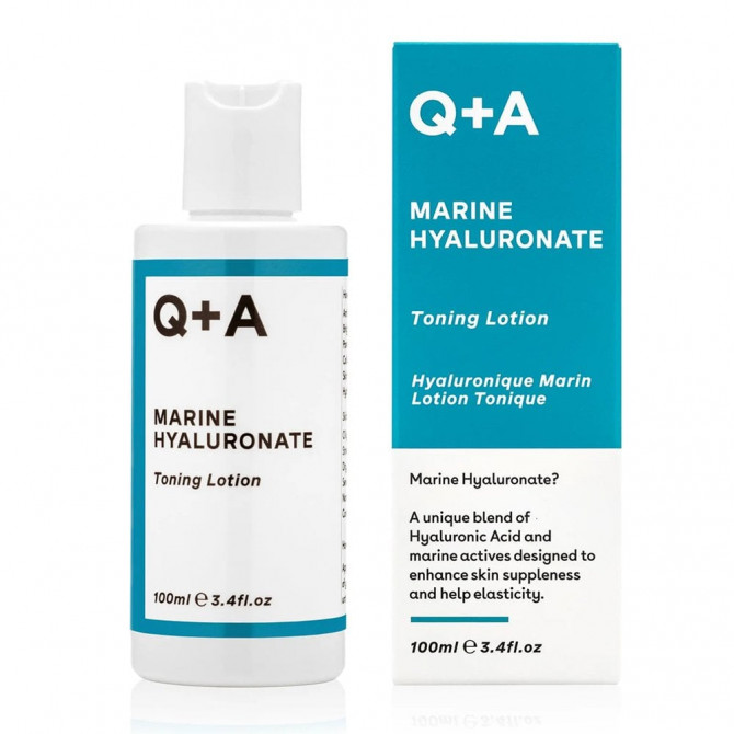 Тонізуючий лосьйон з гіалуроновою кислотою Q+A Marine Hyaluronate Toning Lotion 100 мл купити в Україні
